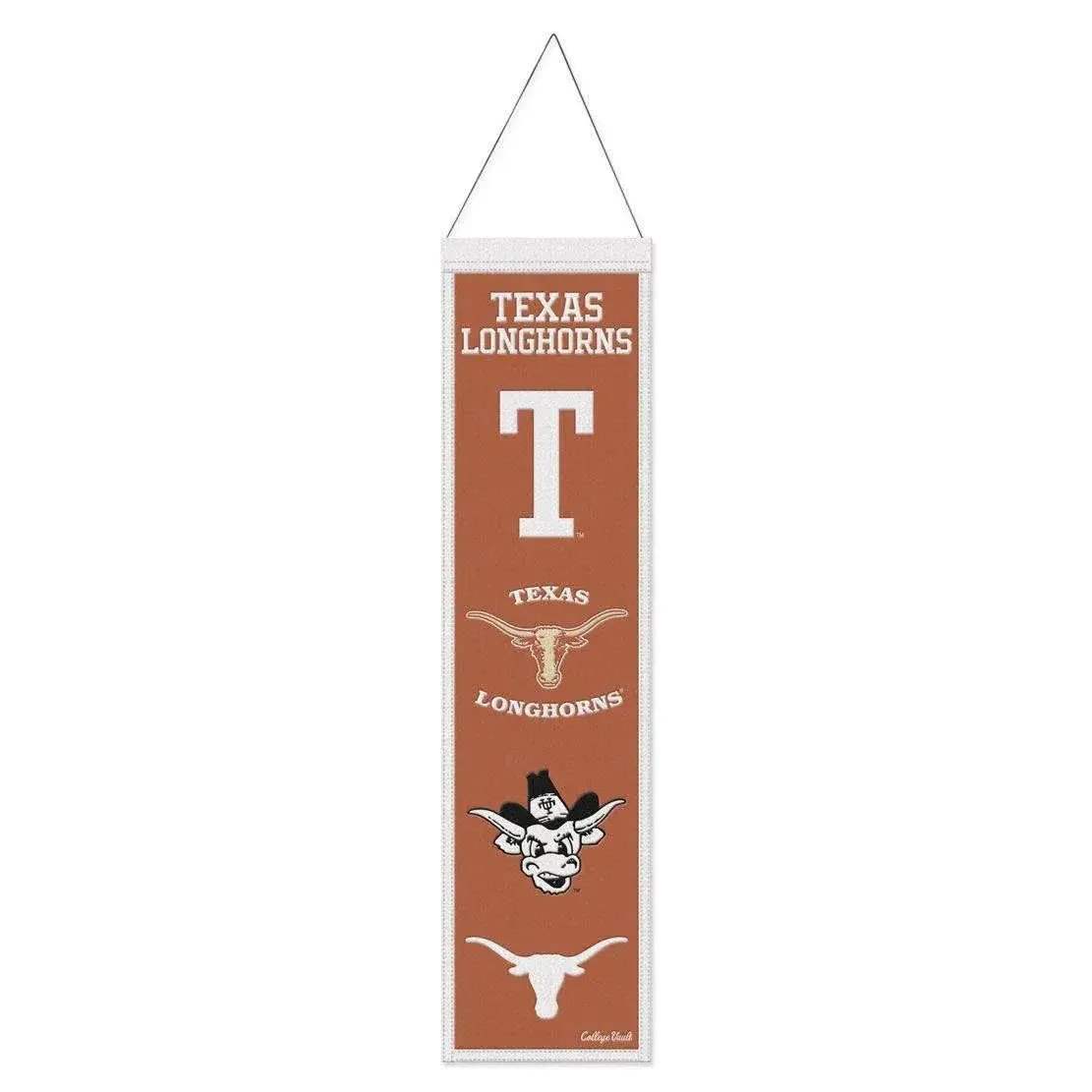 Texas Longhorns Wool Banner 8x32 Heritage Evolution Design - ToylandEU™