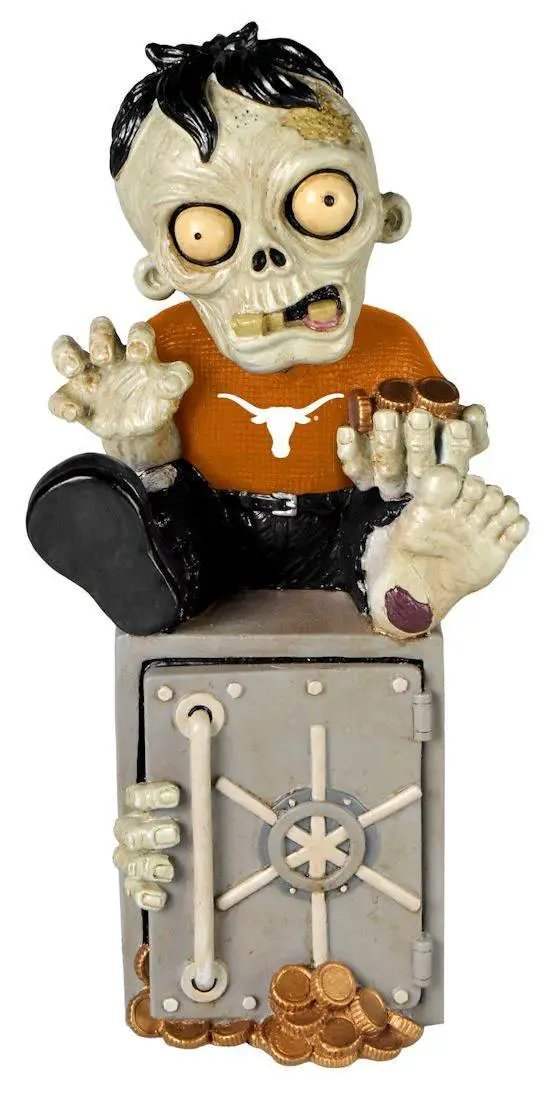 Texas Longhorns Zombie Figurine Piggy Bank Resin Co - ToylandEU™