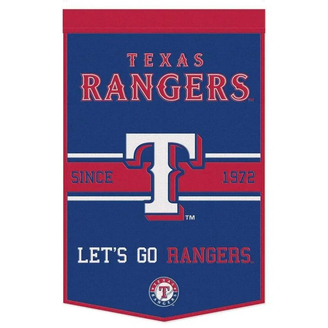Texas Rangers Banner Wool 24x38 Dynasty Slogan Design - ToylandEU™