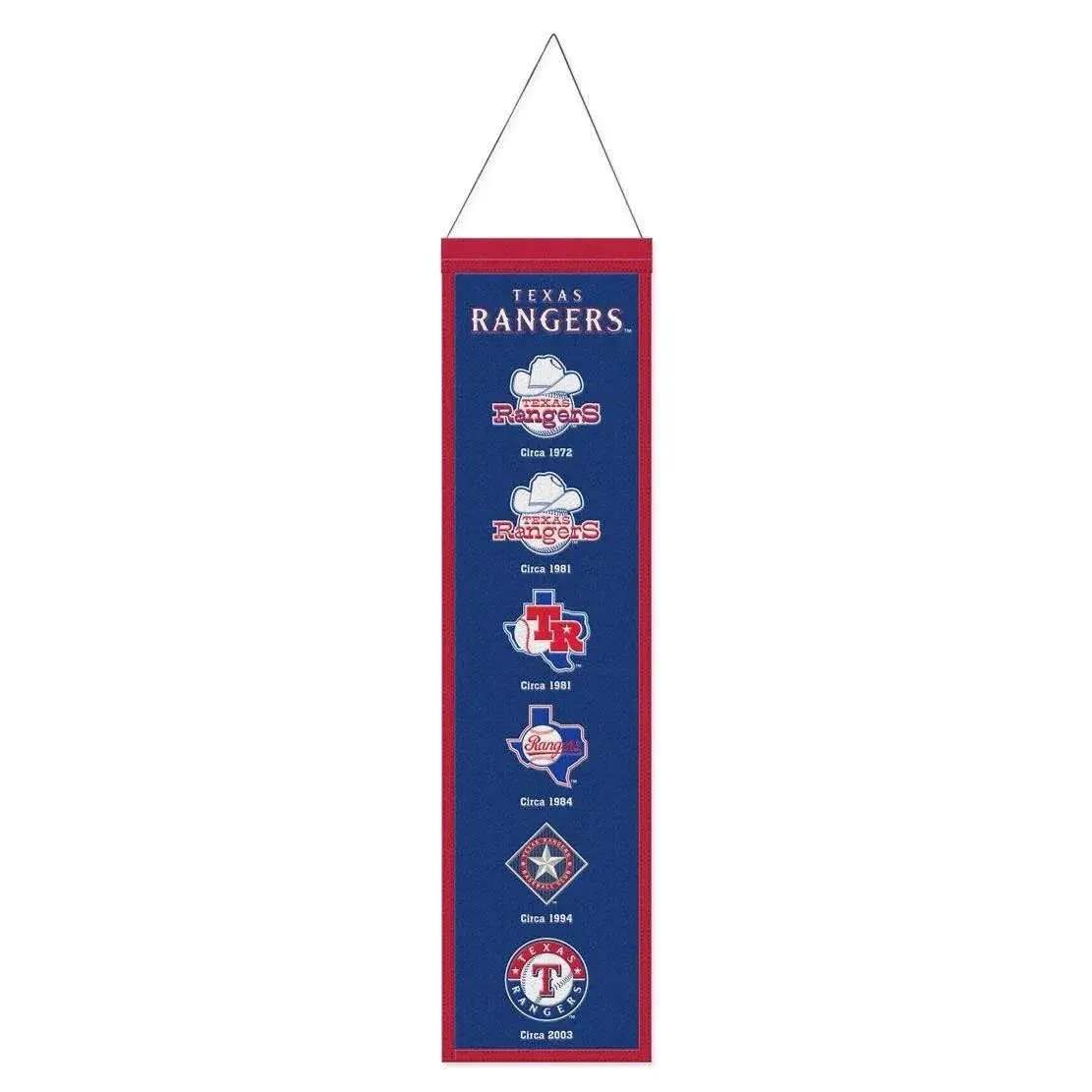 Texas Rangers Wool Banner 8x32 Heritage Evolution Design - ToylandEU™