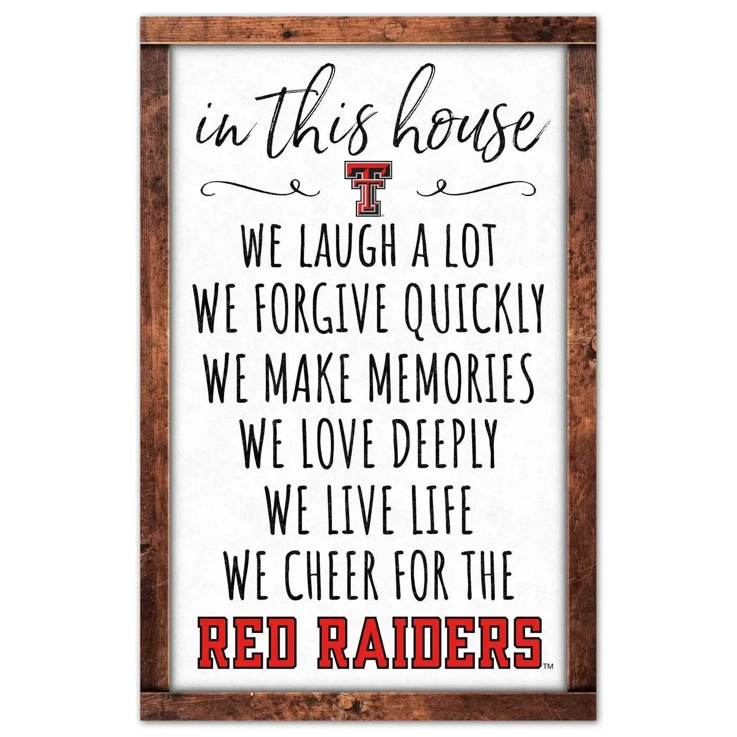 Texas Tech Red Raiders Sign 11x17 Wood Wall Decor Piece - ToylandEU™