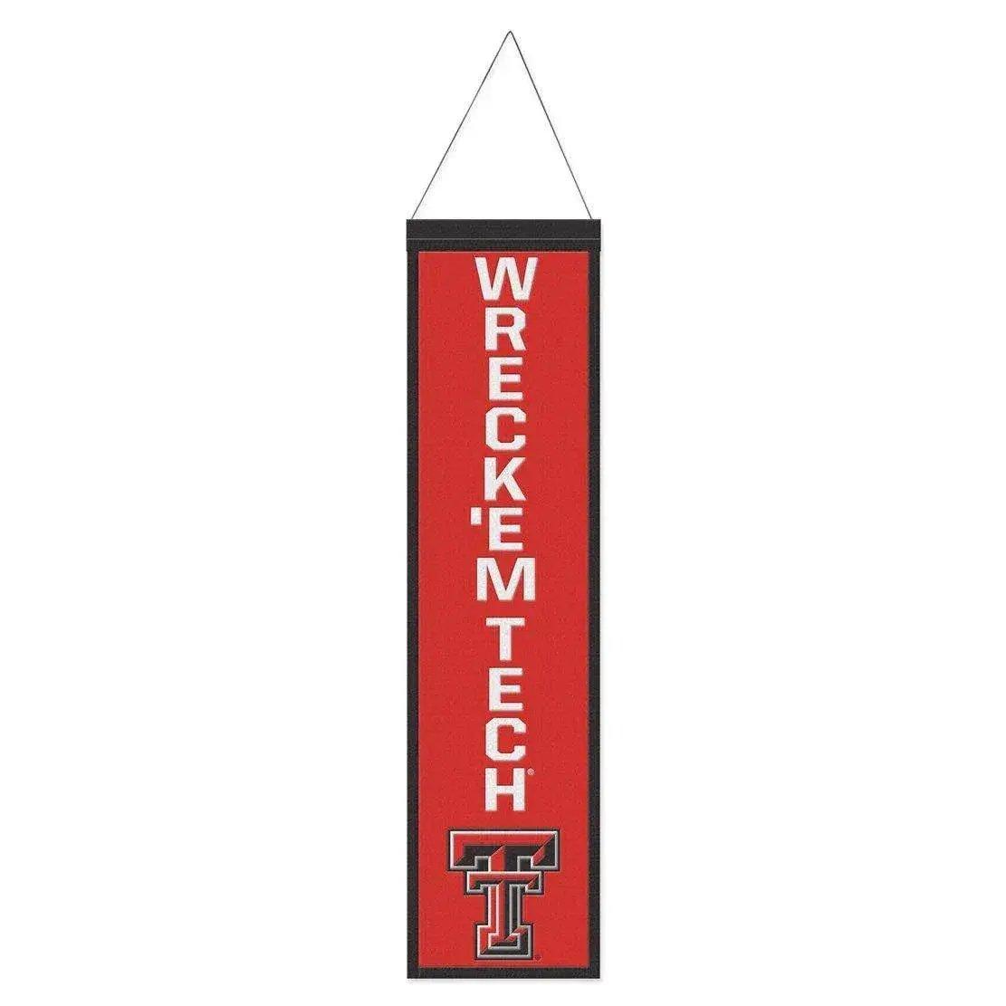 Texas Tech Red Raiders Wool Banner 8x32 Heritage Slogan - ToylandEU™