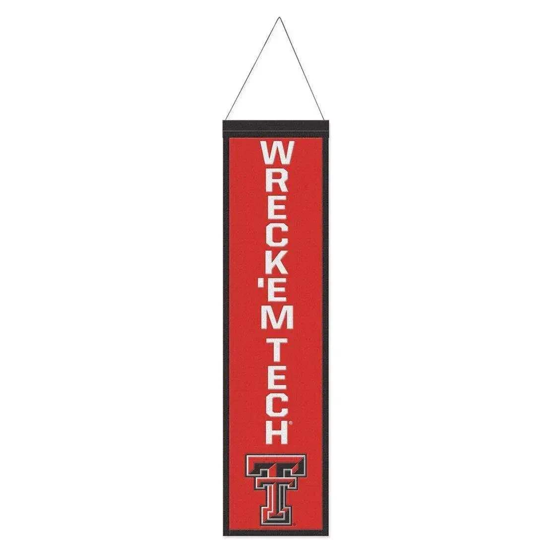 Texas Tech Red Raiders Wool Banner 8x32 Heritage Slogan - ToylandEU™