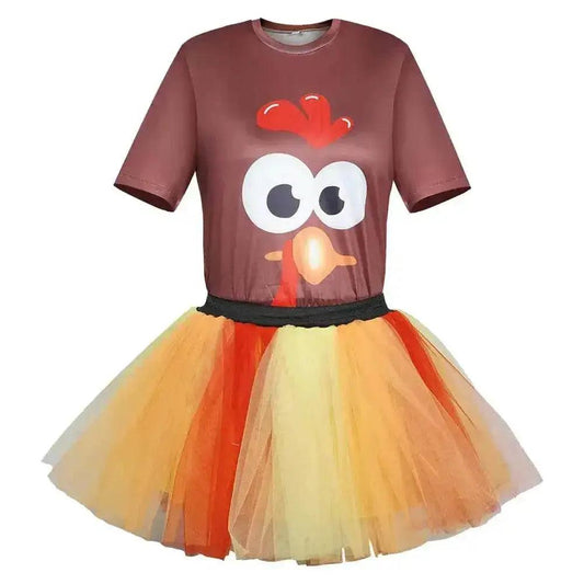 Thanksgiving Turkey Tutu Dress for Kids with Headband - Festive Fun! - ToylandEU™