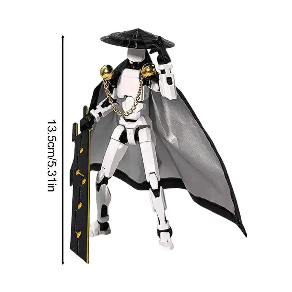 The Fifth Generation Multi-Jointed Movable Figure T13 Dummy Doll Kid Toys With Hat And Cloak Artistic Sense Collection Decor - ToylandEU