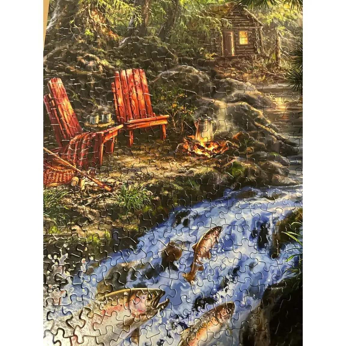 Fishing Hole 500 Piece Jigsaw Puzzle Premium Edition By Springbok - ToylandEU