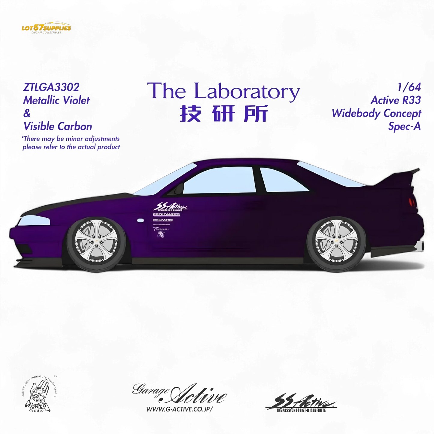 The Laboratory x ZONZO Nissan R33 Widebody ZTLGA3302 1:64 - ToylandEU