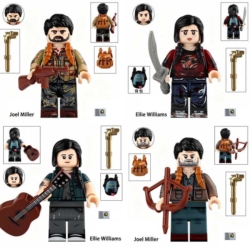 The Last of Us Minifigures | Joel & Ellie 4-Pack | Toylandeu™