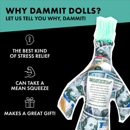 Money Doll Plush Punching Bag Colorful Bills Relief - ToylandEU™