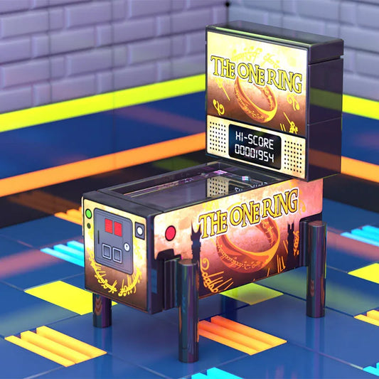 The One Ring, LOTR Pinball Arcade Machine Building Set made using LEGO parts - ToylandEU