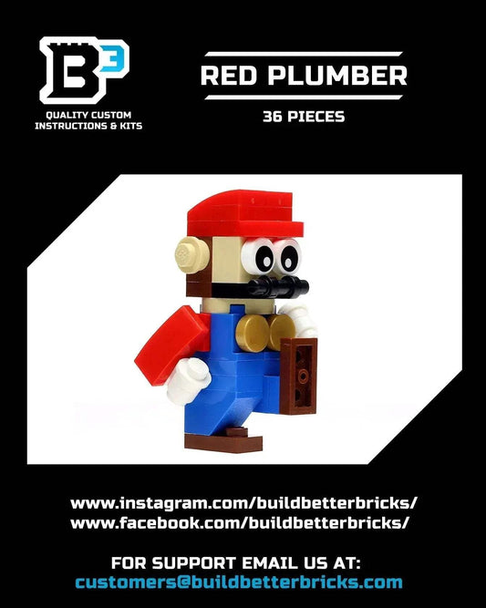 LEGO Red Plumber Build Kit With 36 Bricks And Instructions - ToylandEU