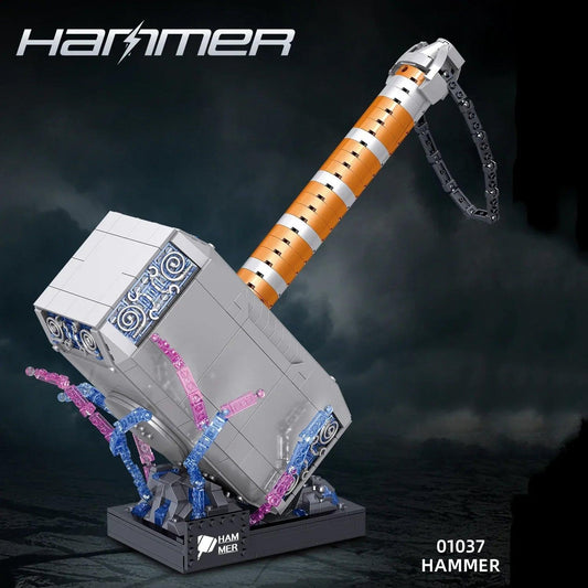Thor Hammer Building Blocks Puzzle Toy Gift Set No BPA - ToylandEU™