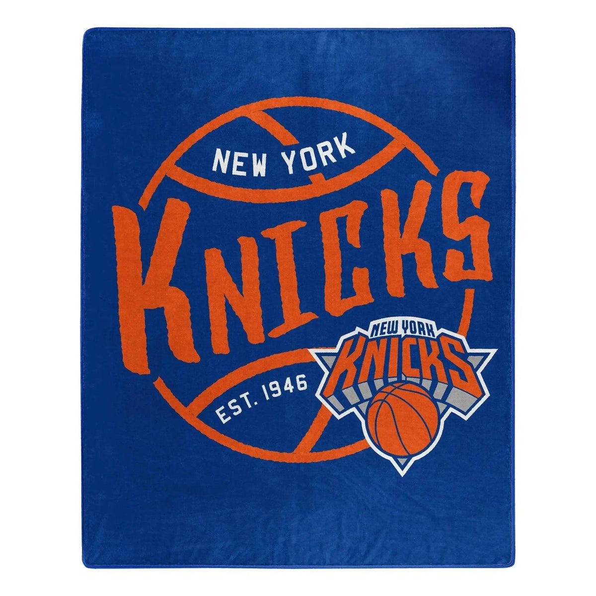 New York Knicks Blanket 50x60 Raschel Blacktop Design - ToylandEU™