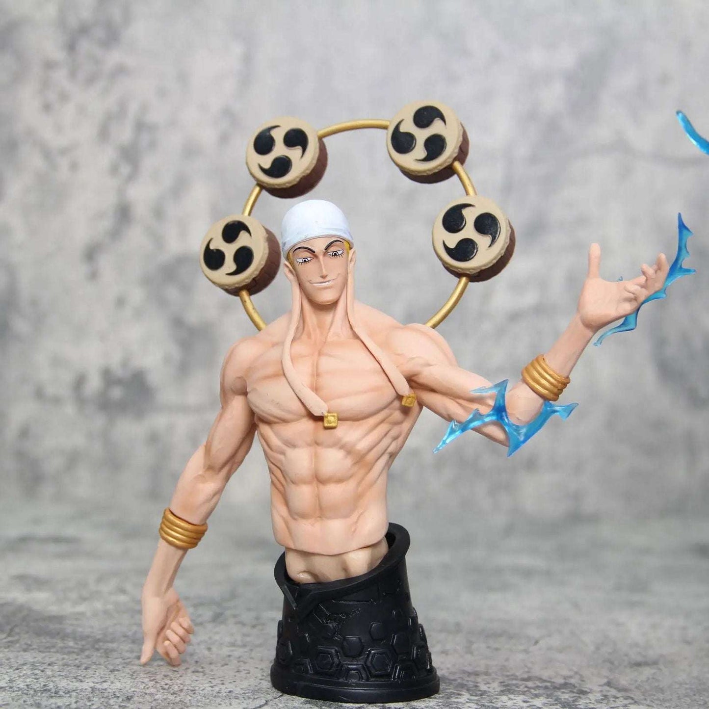 Thunder God Enel Anime Figurine, One Piece Figurines Gk Oversize PVC Statue Swappable Top Half 45 cm