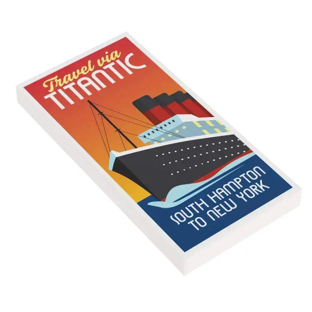 Titanic Travel Promo LEGO Tile 2x4 For Realistic City Layouts - ToylandEU