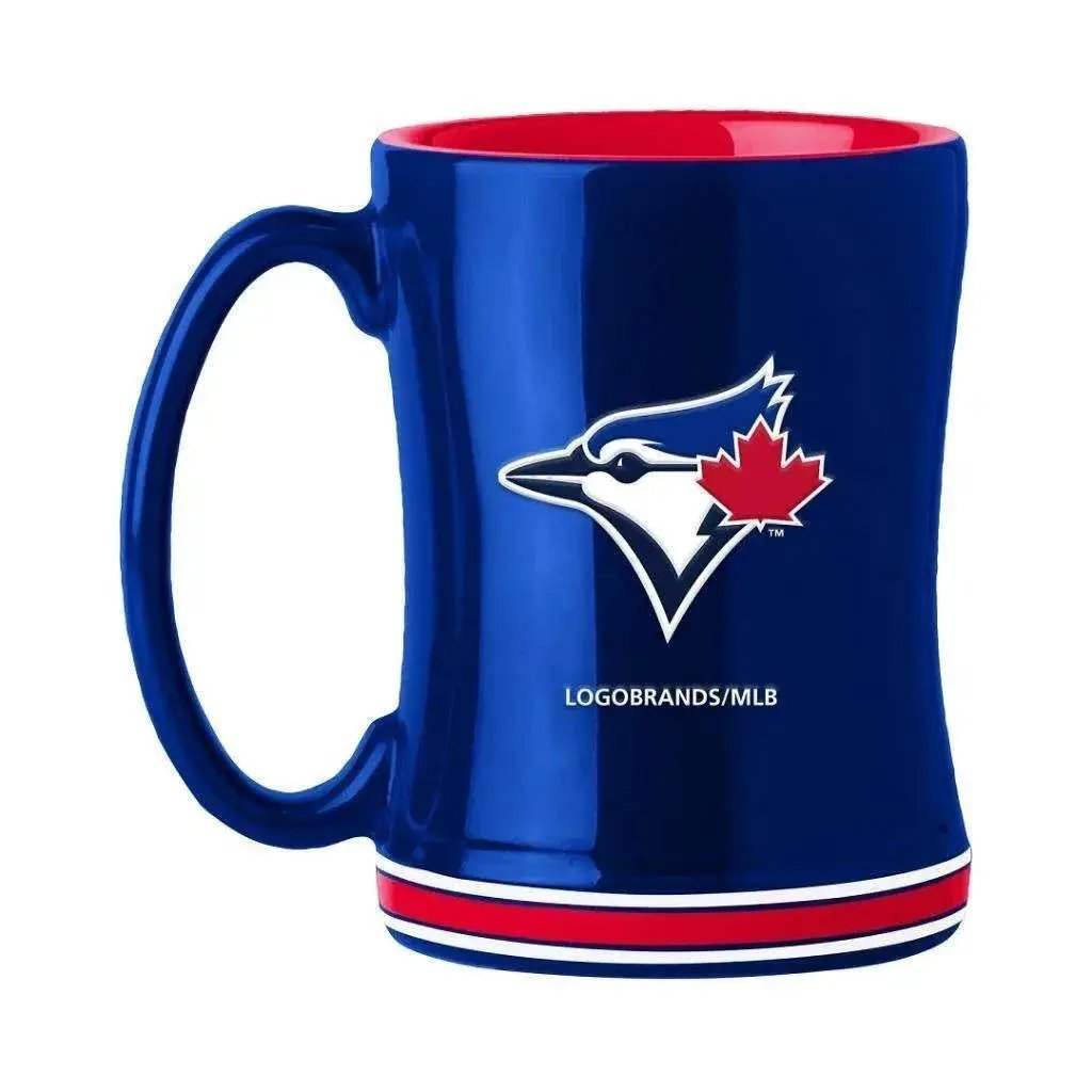 Toronto Blue Jays Coffee Mug 14oz Sculpted Relief Color - ToylandEU™