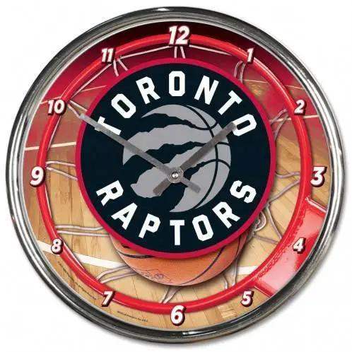 Toronto Raptors Round Chrome Plated Wall Clock 12 Inch - ToylandEU™