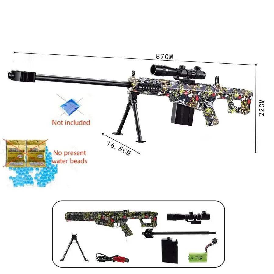 High-Speed Barrett Sniper Gun Toy with Gel Jet Bomb 7.4V - ToylandEU™