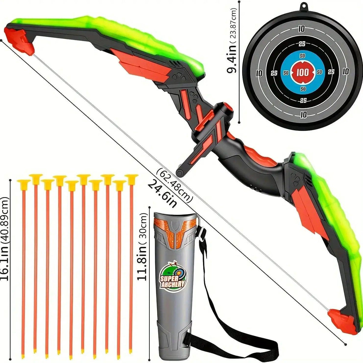 LED Archery Toy Set For Outdoor Adventure And Party Fun - ToylandEU™