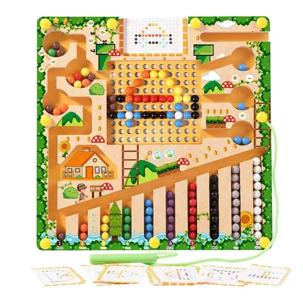 Educational Magnetic Montessori Color and Number Maze Toy for Preschoolers Aged 3 to 5 - ToylandEU