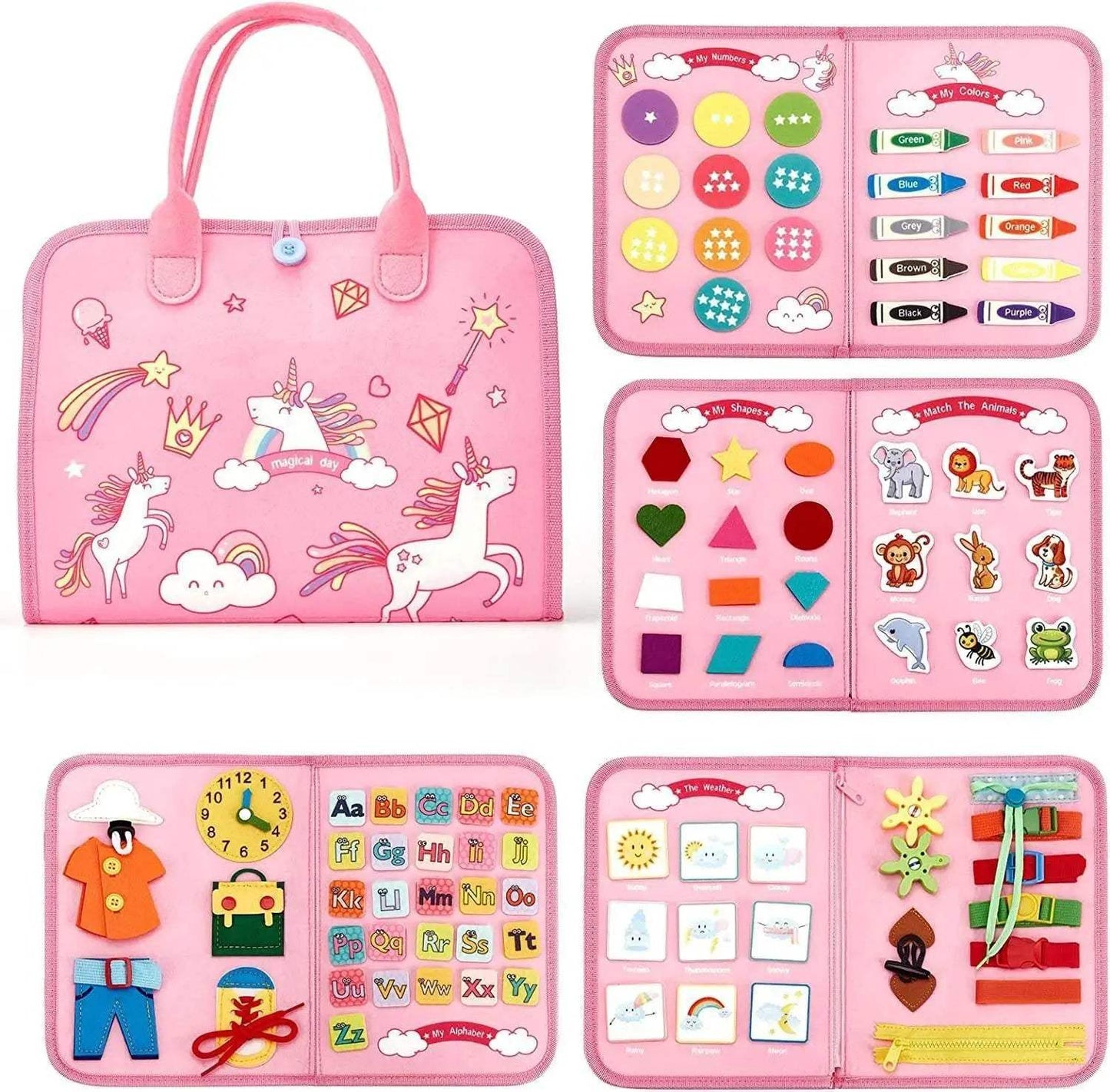 High-Quality Montessori Busy Board for Sensory Development and Motor Skills for Toddlers and Preschoolers - ToylandEU