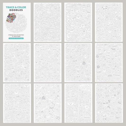Trace And Color Book | Stress Relief Art | Toylandeu™