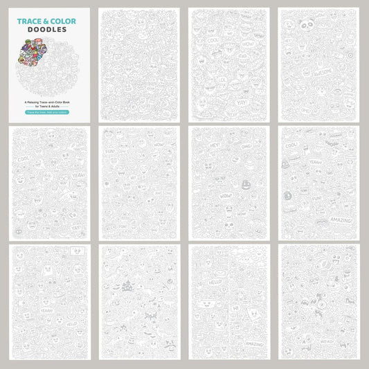 Trace And Color Book | Stress Relief Art | Toylandeu™