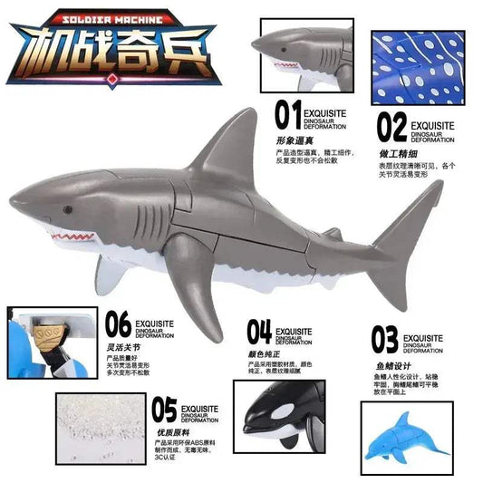 Transformable Shark Robot Toy That Morphs Into Great White - ToylandEU