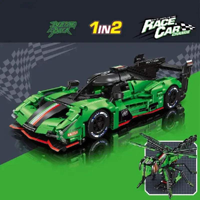 Transforming Racers Building Blocks Supercar Model Kit For Adults - ToylandEU