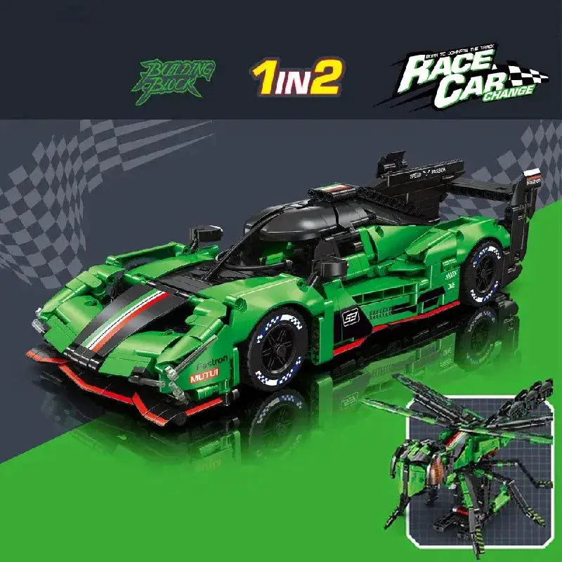 Transforming Racers Building Blocks Supercar Model Kit For Adults - ToylandEU