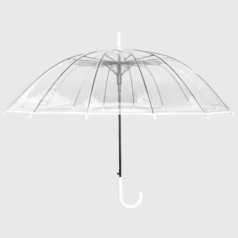 Transparent Kids Umbrella With Long Handle Automatic Rain Shield - ToylandEU