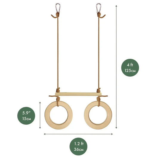 Trapeze swing bar with rings - ToylandEU