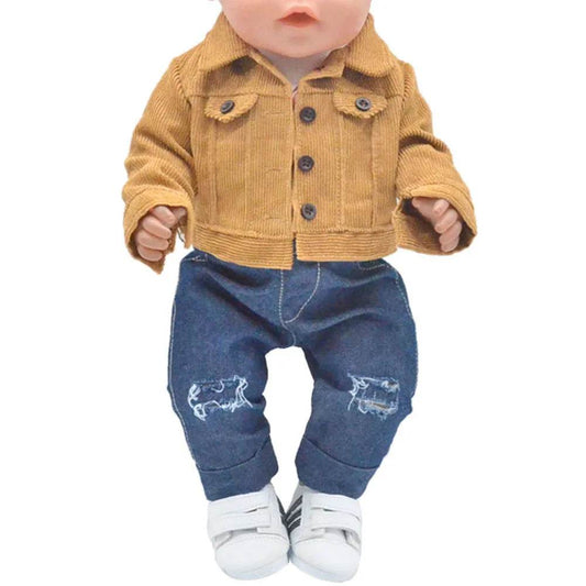 Trendy Outfits & Jackets for 43cm Newborn and American Dolls - ToylandEU