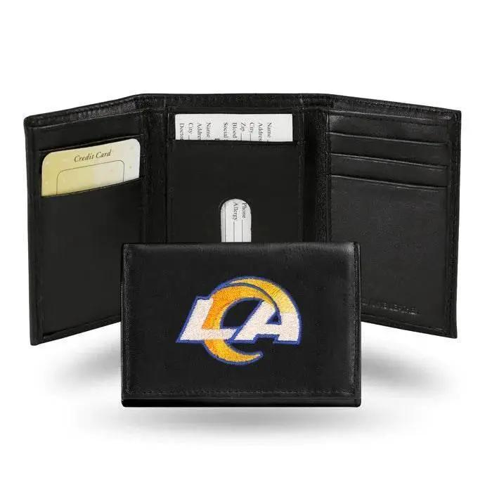 Los Angeles Rams Trifold Leather Wallet Embroidered Logo - ToylandEU™