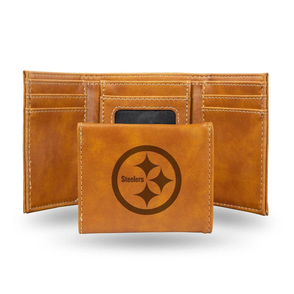 Pittsburgh Steelers Leather Trifold Wallet Laser Engraved - ToylandEU™