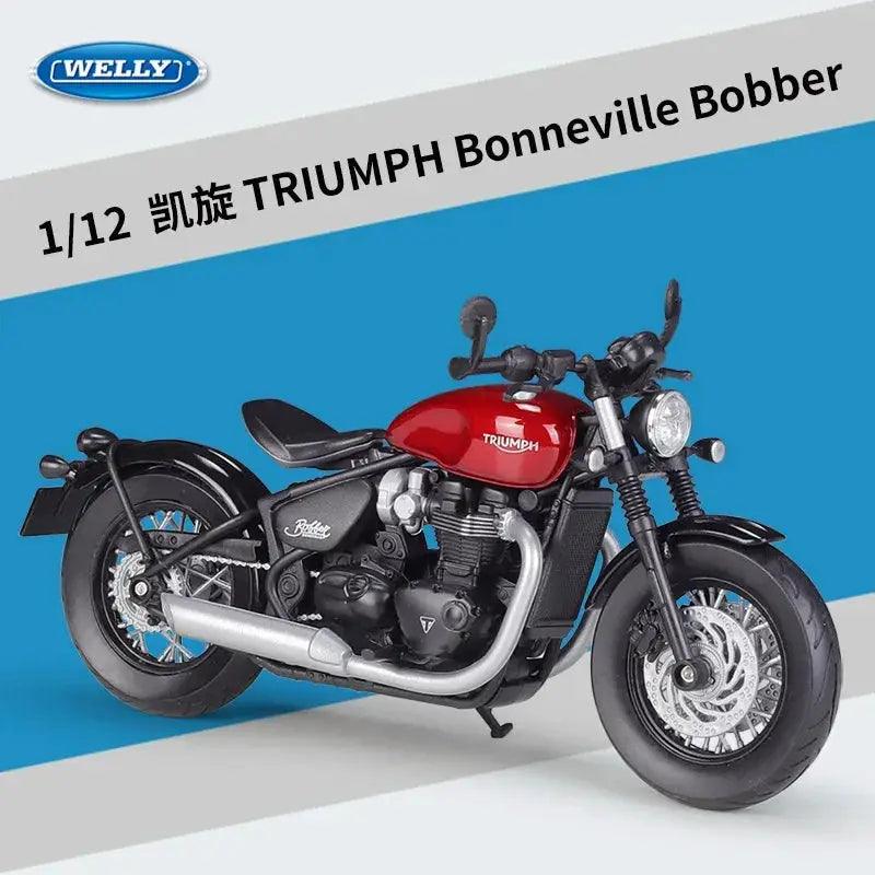 Triumph Bonneville Bobber Diecast Gift Set Motorcycle - ToylandEU™