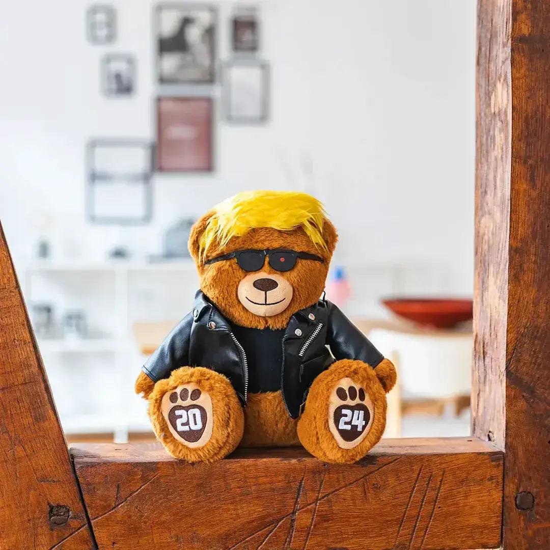 Trumpinator Teddy Bear With Vinyl Jacket - ToylandEU™