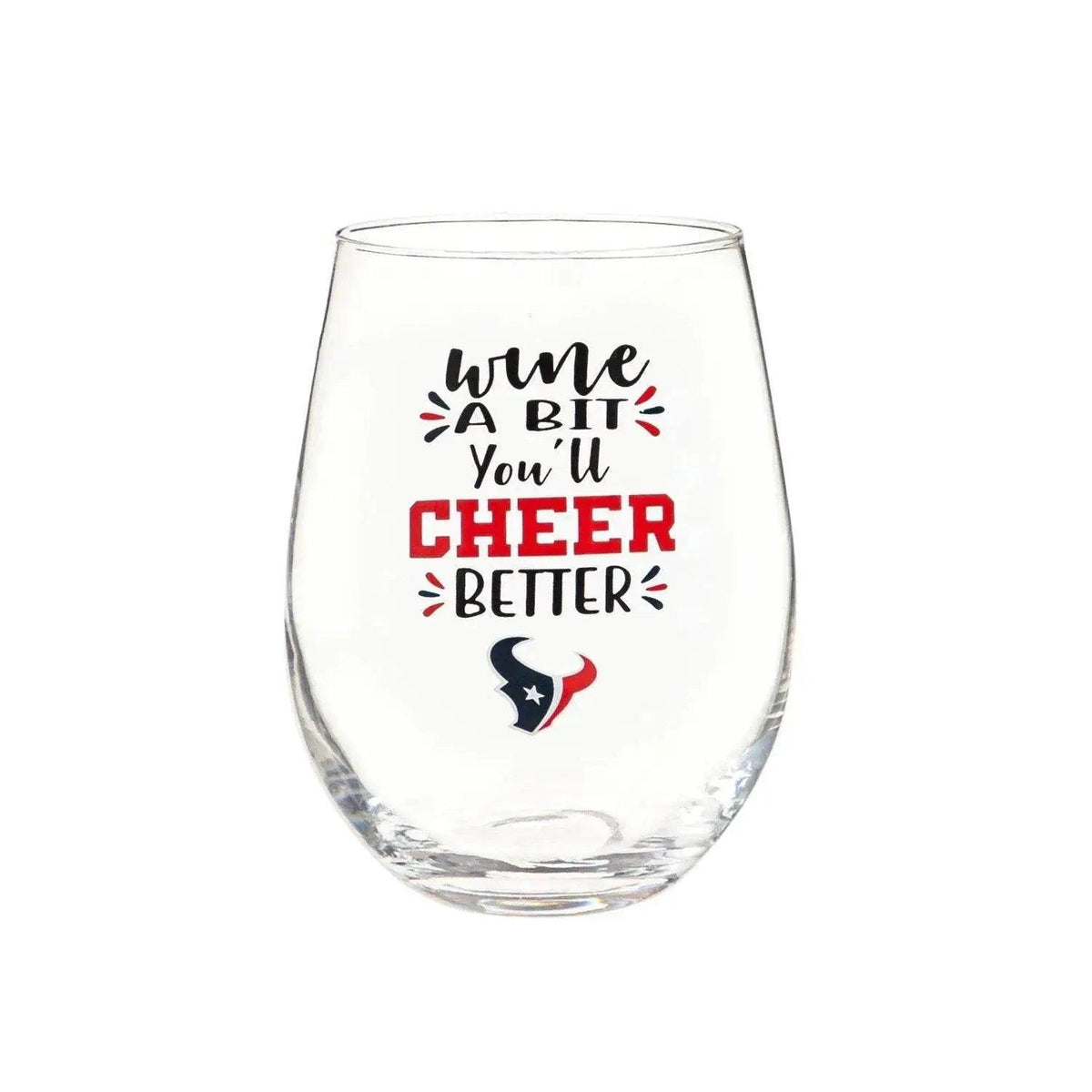 Houston Texans 17oz Stemless Wine Glass Boxed Gift - ToylandEU™