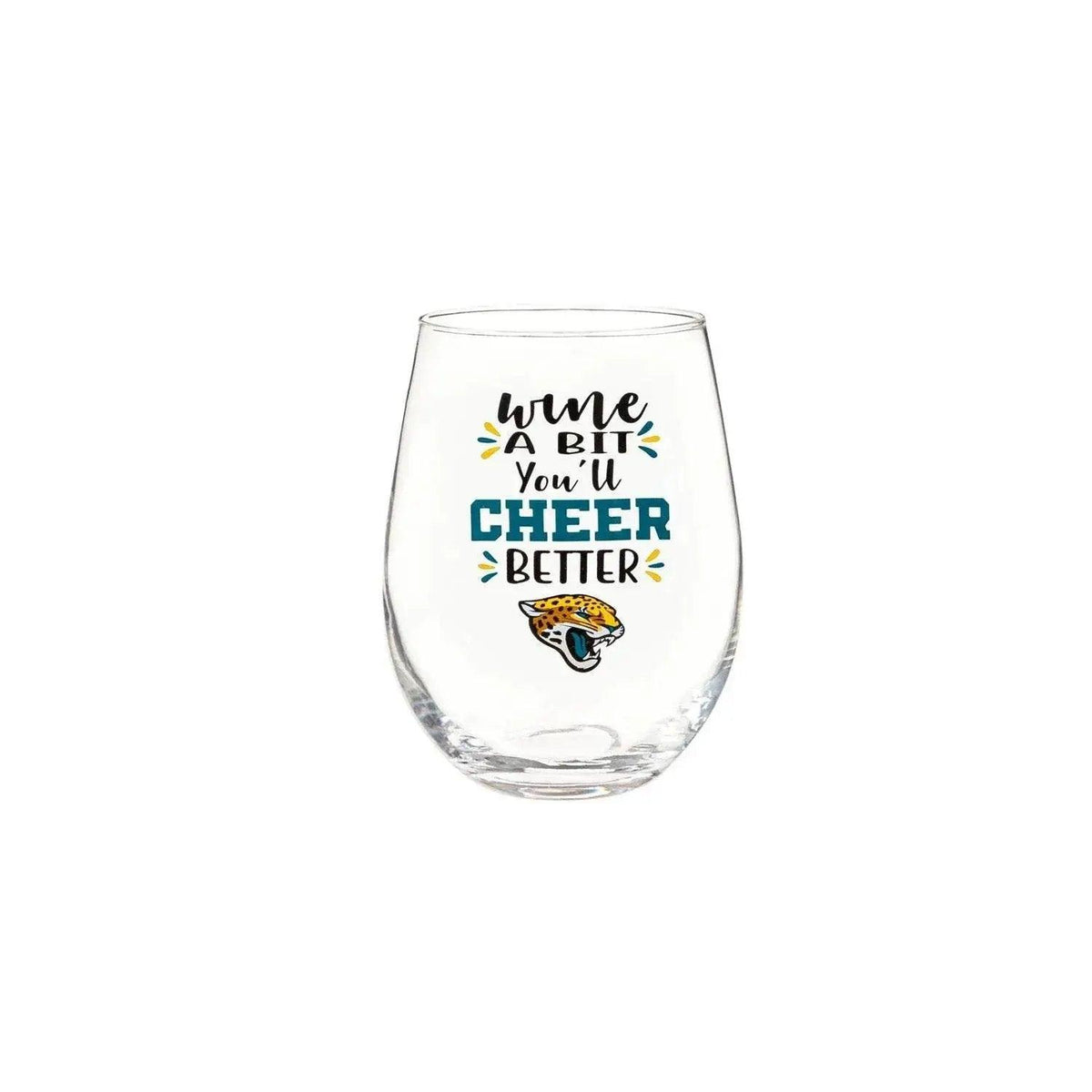 Jacksonville Jaguars 17oz Stemless Wine Glass Boxed Gift - ToylandEU™