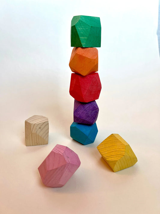 Tumi Ishi Balancing Rock Blocks Wooden Stacking Game - ToylandEU