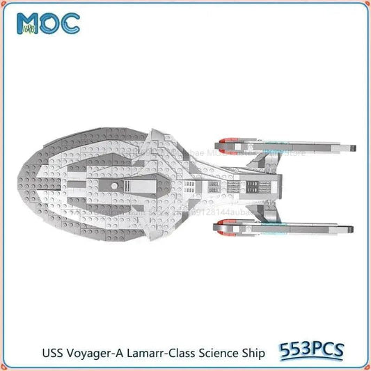 USS Voyager-A Lamarr-Class Science Ship Model MOC 553PCS Building Bricks MOC - ToylandEU™