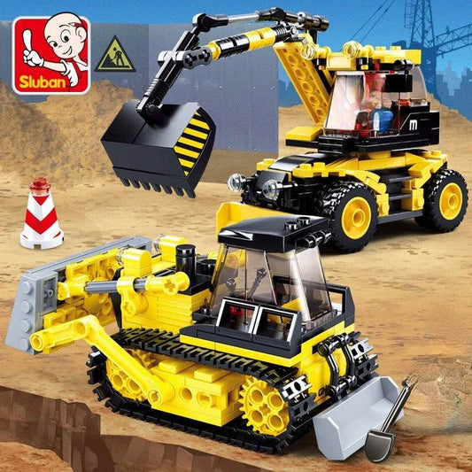 Ultimate Construction Adventure: Building Blocks Set with Crane & Trucks - ToylandEU