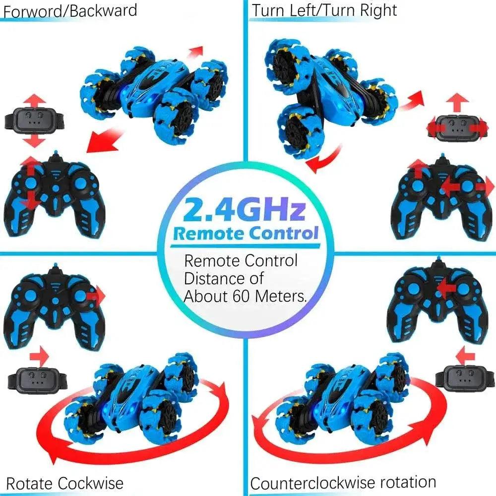 Ultimate Gesture-Controlled 4WD Stunt Car with 360° Flips - ToylandEU™