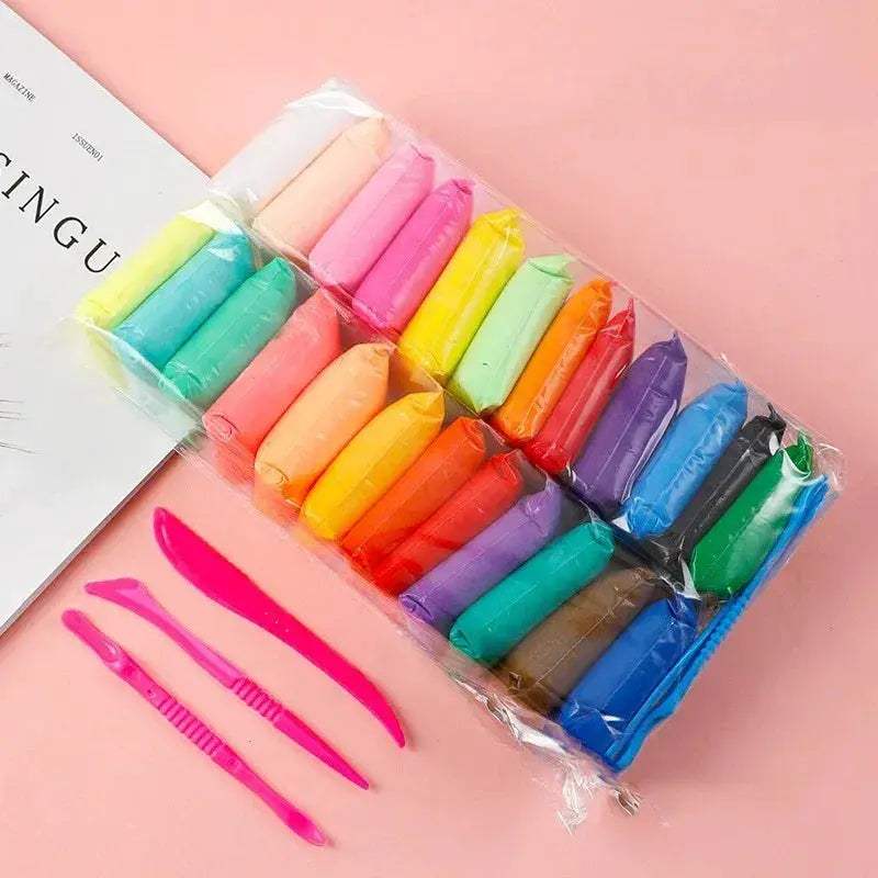 Ultra Light Air Dry Clay With Tools For Colorful Kids - ToylandEU