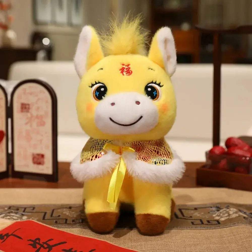 Ultra Soft PP Cotton Horse Plush Toy With Flower Design - ToylandEU