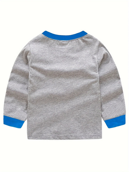 Ultra Soft Pajama Set Long Sleeve Two Piece With Cartoon Trucks Excavator Print For Toddler Boys - ToylandEU