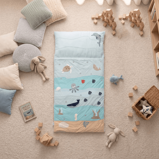 Undersea Sleeping Bag For Kids Hand Stitched Cotton - ToylandEU™