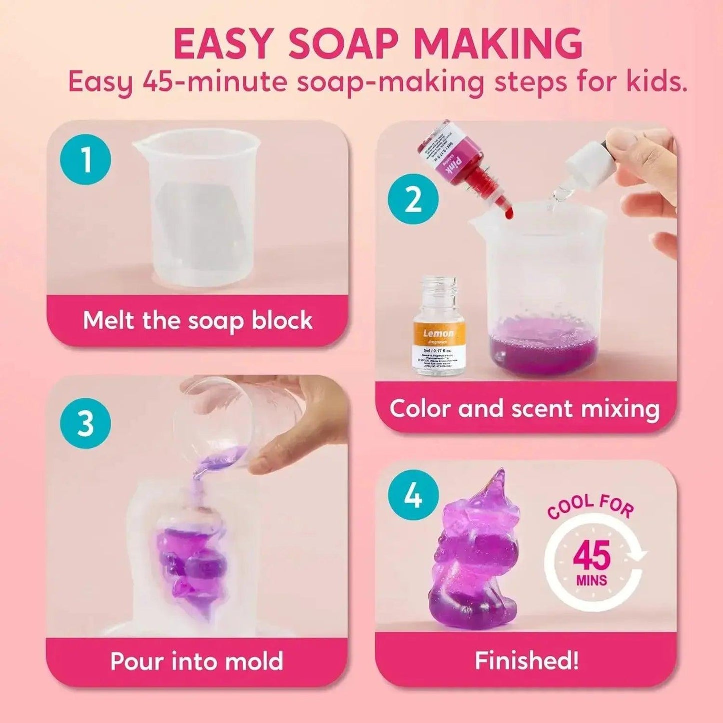 Unicorn Soap Making Kit For Kids Creative DIY STEM Fun - ToylandEU™