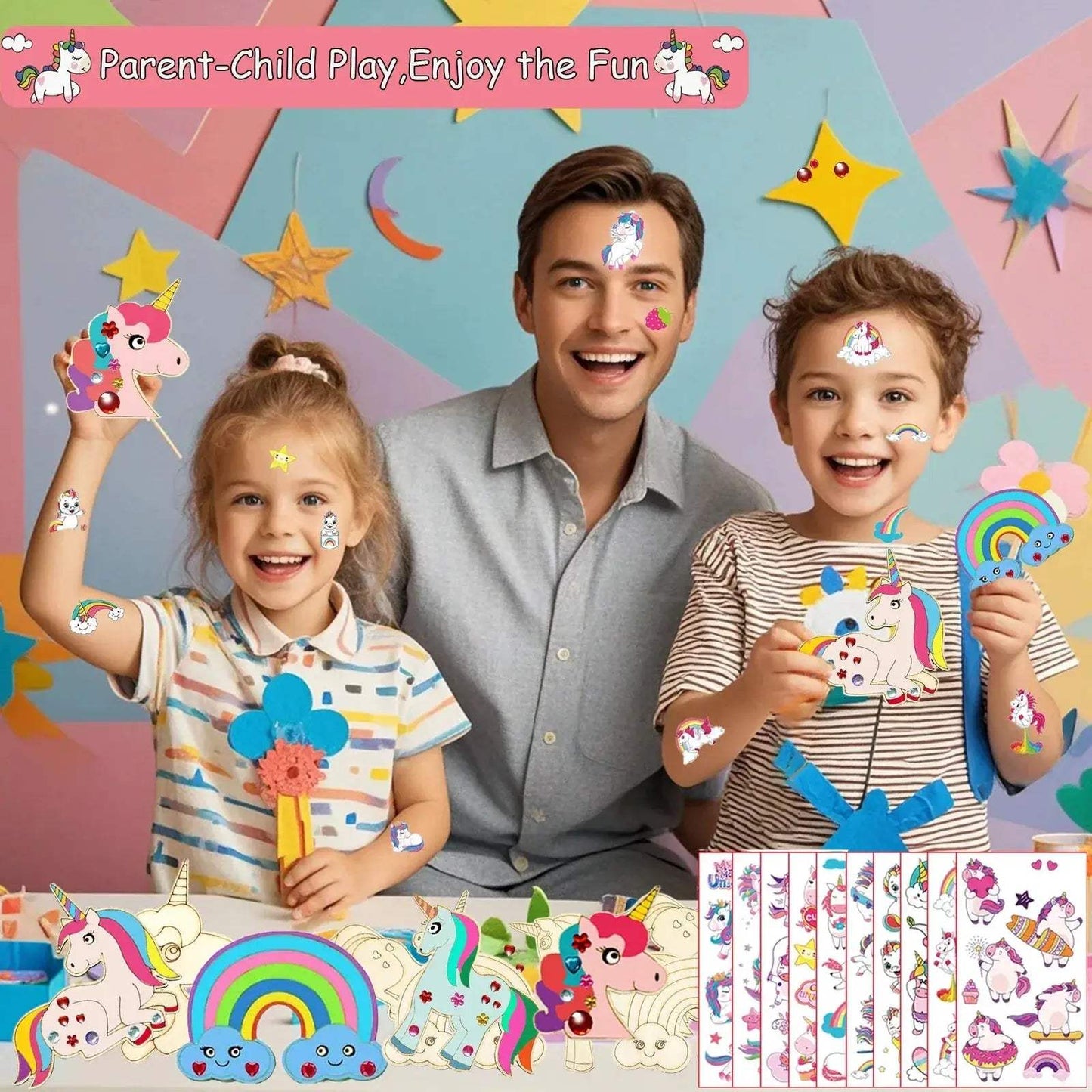 Unicorn Wood Craft Kit With 402 Pieces For DIY Birthday - ToylandEU