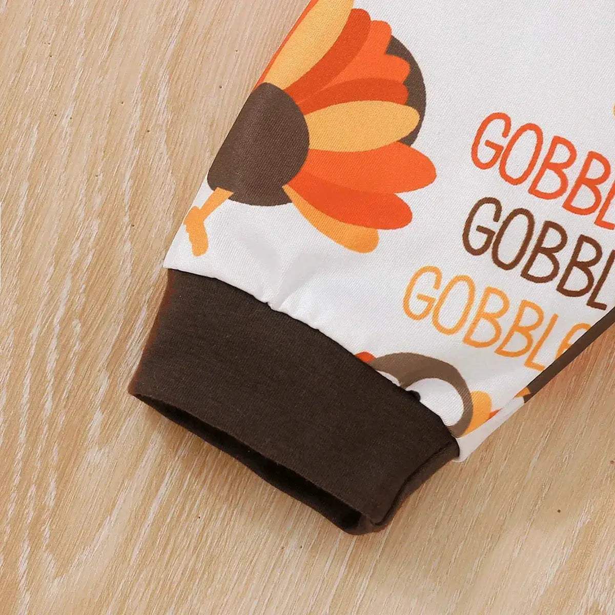 Unisex Baby Thanksgiving Letter Print Hoodie And Pants Set 1-3Y Polyester - ToylandEU